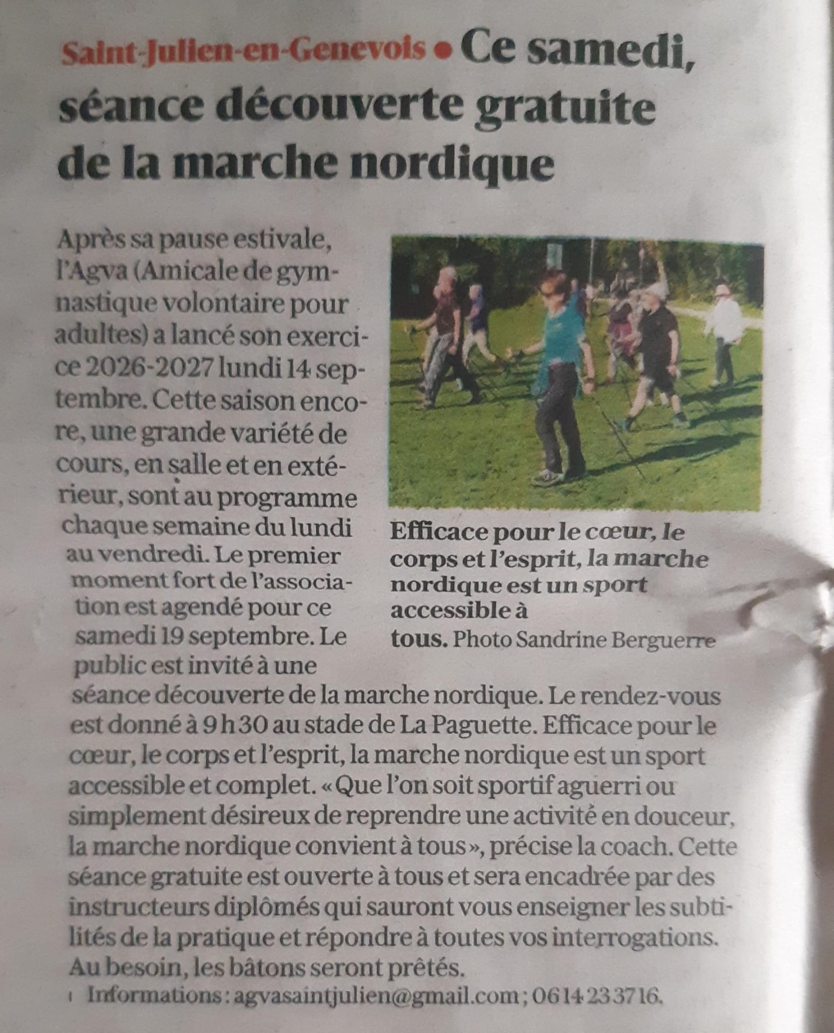 Reprises des activités